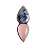 Rose Quartz and Dendritic Opal Ring 925 Sterling Silver MJ_SKU_45