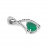 Green Onyx,White Cubic Zirconia Pendant CST-PDT-06 CST-PDT-06