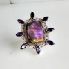 Purple Labradorite,Amethyst Ring RING-573