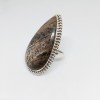 Honey Dendritic Agate Ring RING-1056