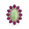 Chrome Chalcedony,Pink jade Ring Ring-708