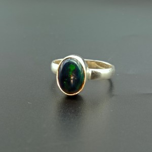 925 Sterling Silver Opal Ring EOPAL-Ring-58-1