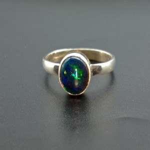 925 Sterling Silver Opal Ring EOPAL-Ring-61-7